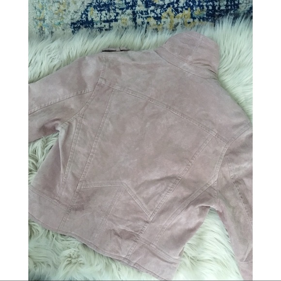 NWOT Leather Suede Moto Jacket - Picture 5 of 8